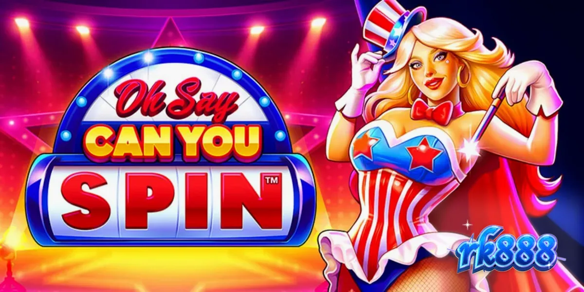 Tampilan visual slot Oh Say Can You Spin dengan nuansa patriotik
